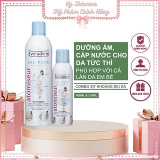 Xịt khoáng Evoluderm Atomiseur Eau Pure 400ml 150ml