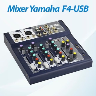 Mixer yamaha f4-usb, kết nối bluetooth, usb, giúp nâng cấp âm thanh loa công suất, ampli, loa kéo để hát karaoke