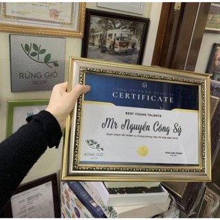 Khung bằng khen, khung tranh vàng đồng sang trọng A3(30x42cm)