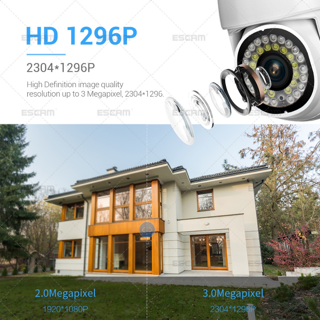 Camera Ngoài Trời PTZ MINI Xoay 360° Chống Nước YooSee Full HD 5MP ACK 36 Led Ban Đêm Trợ Sáng Đàm Thoại 2 Chiều - ACK