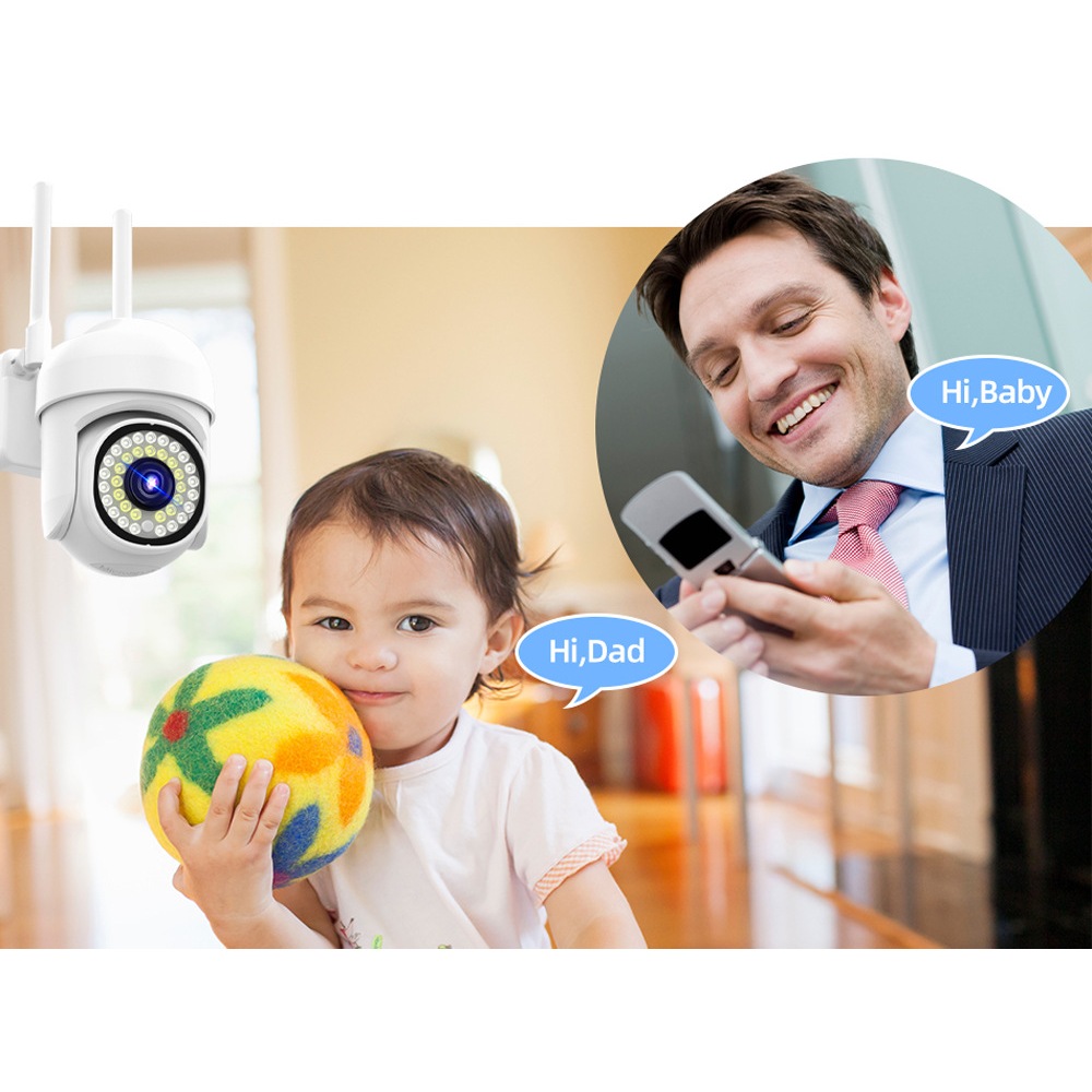 Camera Ngoài Trời PTZ MINI Xoay 360° Chống Nước YooSee Full HD 5MP ACK 36 Led Ban Đêm Trợ Sáng Đàm Thoại 2 Chiều - ACK