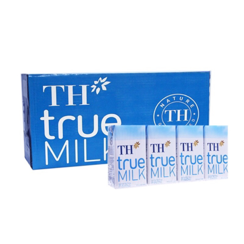 Sữa tươi TH True Milk Có đường/Không đường/Dâu/Sô-cô-la/Hilo giàu canxi ít béo - Lốc 4hộp 110ml/180ml