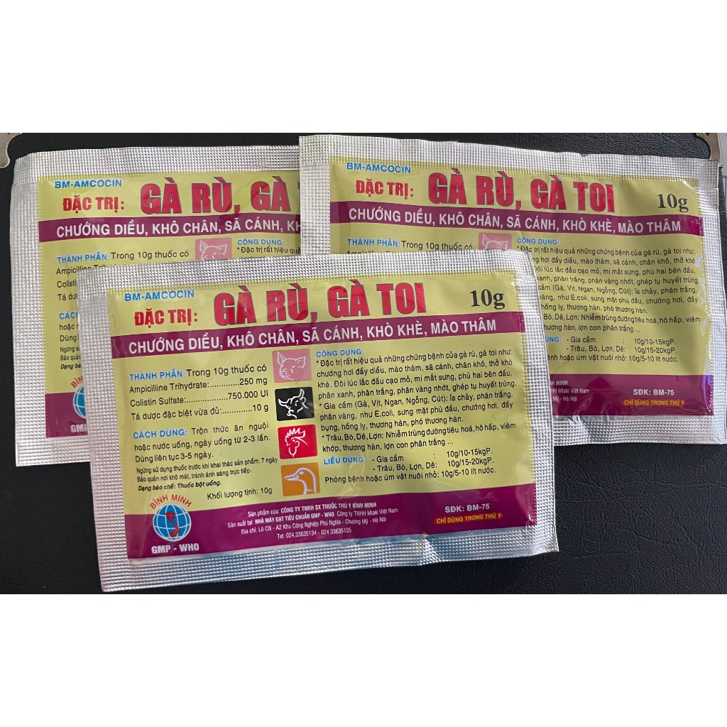 GÀ RÙ, GÀ TOI 10G - PHÒNG CHƯỚNG DIỀU, KHÔ CHÂN, SÃ CÁNH, KHÒ KHÈ, MÀO THÂM