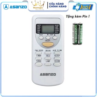 Remote máy lạnh ASANZO nút vàng - HÀNG CHÍNH HÃNG BẢO HÀNH 12 THÁNG