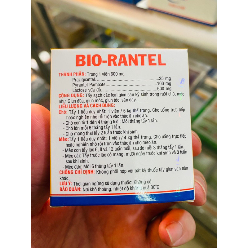 Bio - Rantel  tẩy giun sán cho chó, mèo