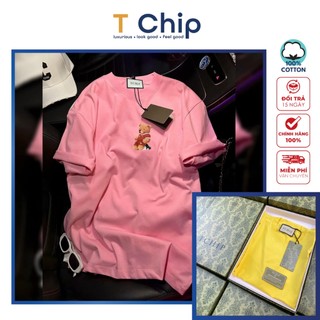 (Full Box) Áo thun tay lỡ form rộng TChip Mã H206 - Áo thun nam nữ cổ tròn unisex nhiều màu lựa chọn Oversize in hình