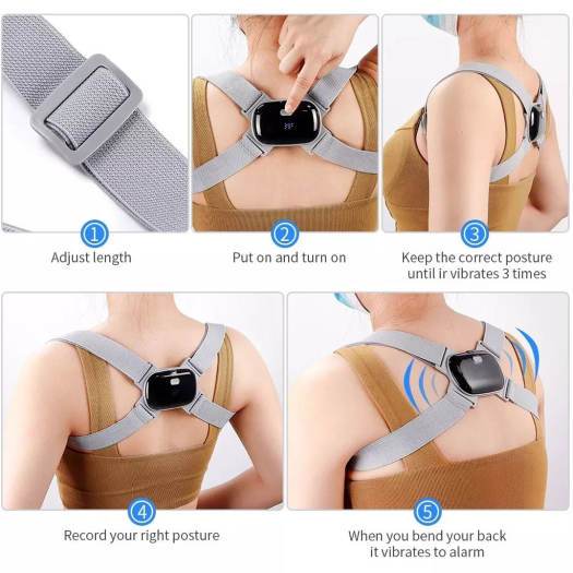Đai chống gù lưng cảm biến báo rung, đếm số lần sai tư thế, Bảo hành chính hãng ACK