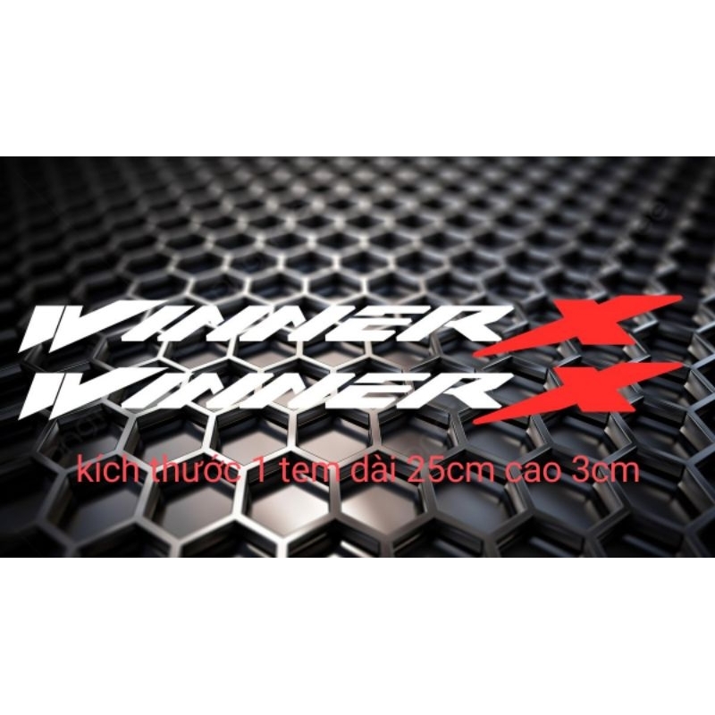 TEM XE  WINNER X-V3 2 chiếc tem định hình không viền trang trí Honda WINNER x-v3