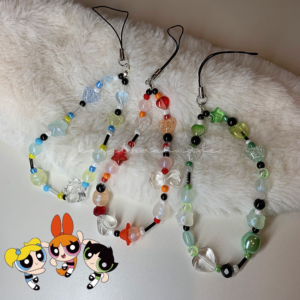 Phone strap handmade "Powerpuff girls"
