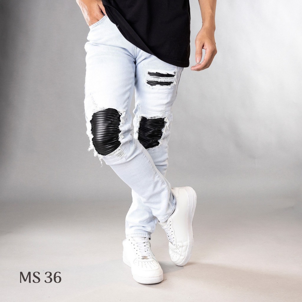 Quần jean nam co giãn, quần bò nam rách nhiều màu thời trang anhkhoi68_shop ms36