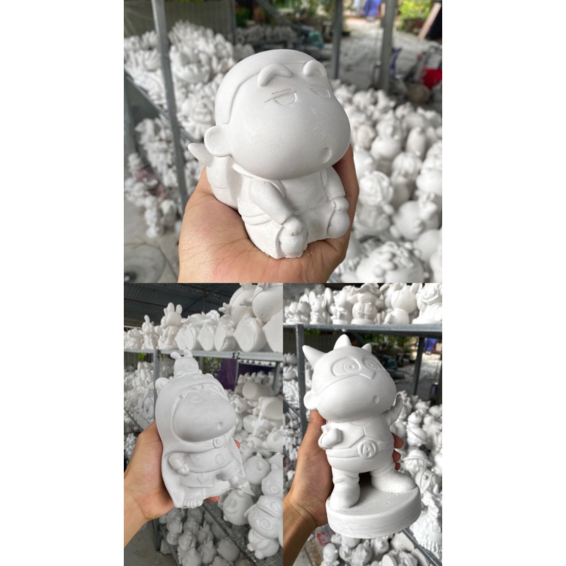 SHIN CẬU BÉ BÚT CHÌ tượng thạch cao tô màu cho trẻ