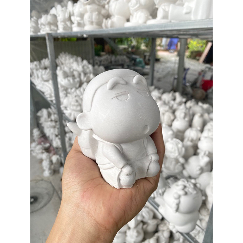 SHIN CẬU BÉ BÚT CHÌ tượng thạch cao tô màu cho trẻ