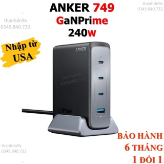 Sạc bàn Anker Prime 240W 749 A2342 3C 1A chính hãng sạc laptop macbook ipad iP điện thoại android