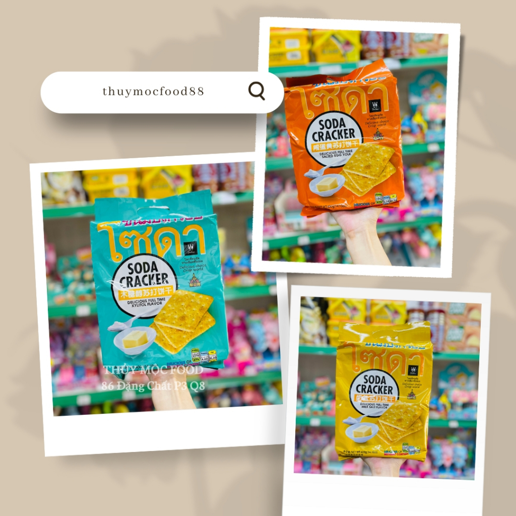 Bánh Quy Soda Cracker Ăn Kiêng Vị Mặn Thái Lan 400g