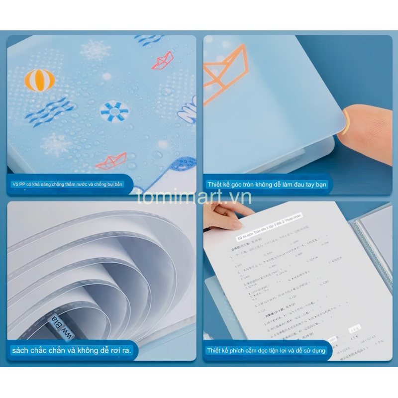 File Lá Đựng Tài Liệu A4 TOMI Size 30/40/60 Tờ Nhiều Mẫu Hoạ Tiết Hoạ Hình Dễ Thương 147