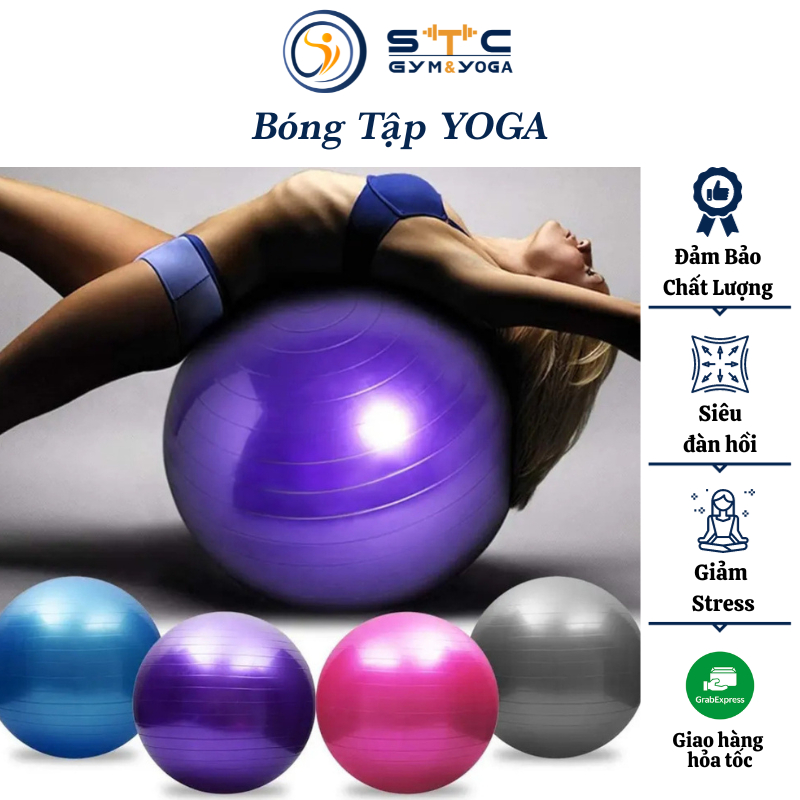 Bóng Tập Yoga Masasge Gym Size 55CM , 65Cm , 75CM Tặng Kèm Bơm Hơi