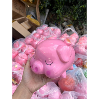 Lợn đất màu Hồng cute Heo đất tiết kiệm Có cánh thiên thần