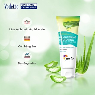 Sữa rửa mặt Josto Nha Đam 80ml - Làm sạch bụi bẩn, Bã nhờn, Cân bằng ẩm & Da sáng mềm