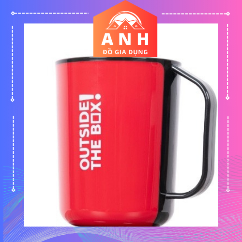 Ca quai 2 màu 500ml, ca uống nước, ly uống nước đa sắc màu hiện đại bắt mắt, nhựa Duy Tân