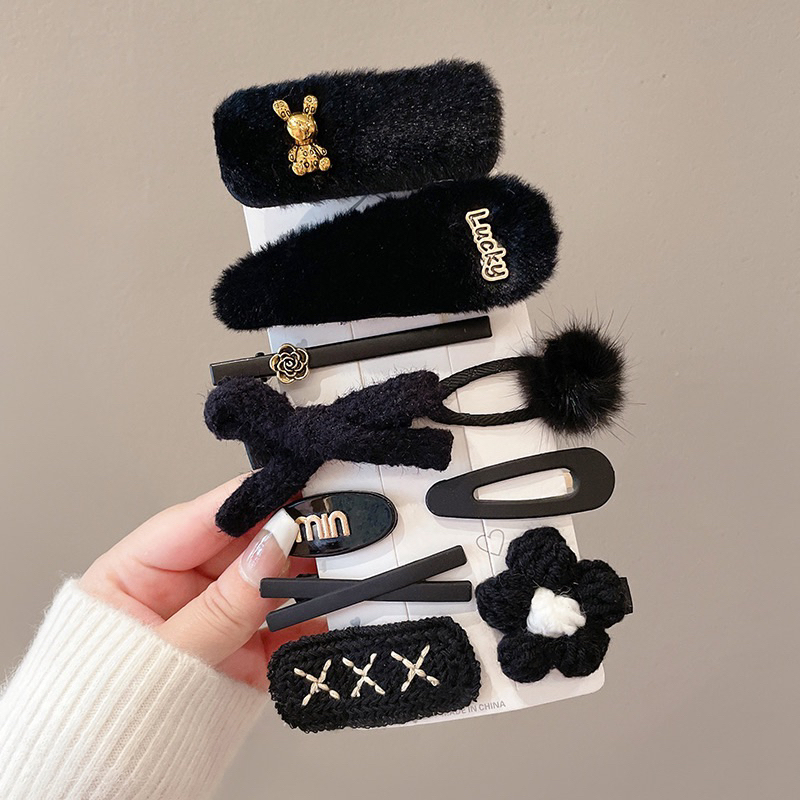 Set 9 kẹp len con thỏ cho bé