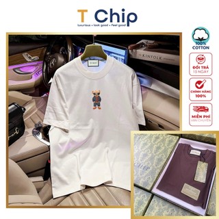 (Full Box) Áo thun tay lỡ form rộng TChip Mã H214 - Áo thun nam nữ cổ tròn unisex nhiều màu lựa chọn Oversize in hình