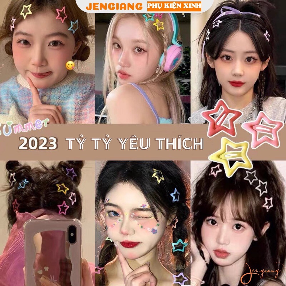 Kẹp tóc kim loại mini All stars