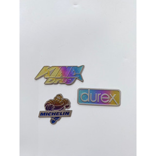 Tem titan chữ King Drag, Durex, Michelin dán trang trí xe máy có sẵn keo