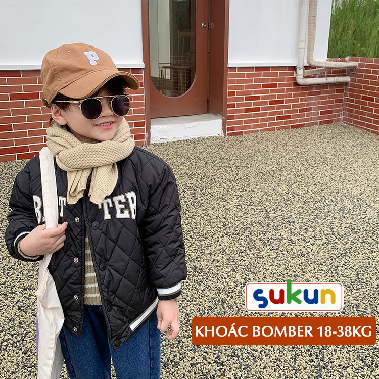 Áo khoác bomber cho bé trai size đại Quảng Châu Áo khoác size đại trẻ em Sukun