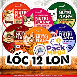 LỐC Pate Nutri Plan DongWon nhiều vị, thức ăn ướt dành cho Mèo nhập Hàn