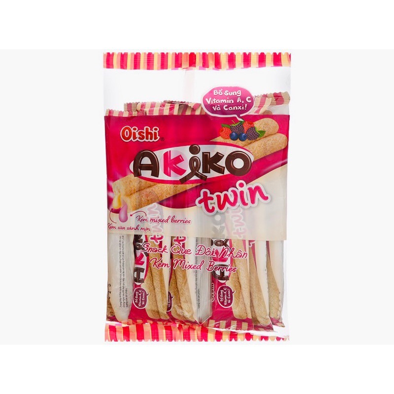 Bánh Snack Que Nhân Sữa Akiko Oishi Gói 160G