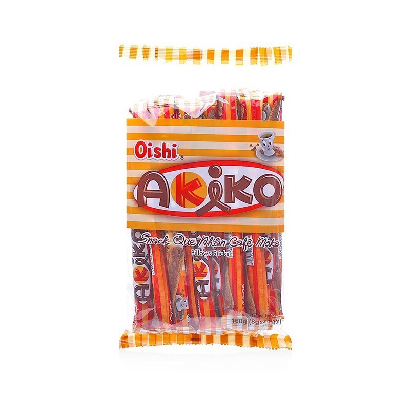 Bánh Snack Que Nhân Sữa Akiko Oishi Gói 160G