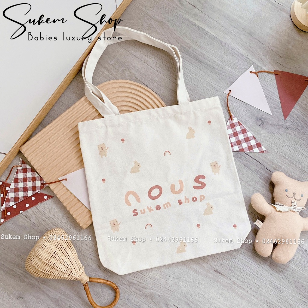 Túi Vải/ Túi Tote Nous Vải Canvas Đeo Vai