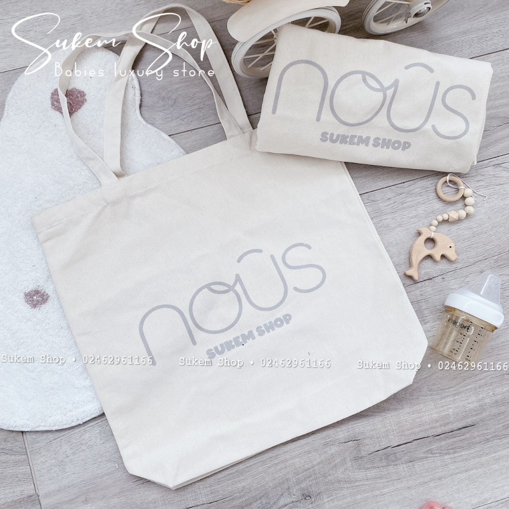 Túi Vải/ Túi Tote Nous Vải Canvas Đeo Vai