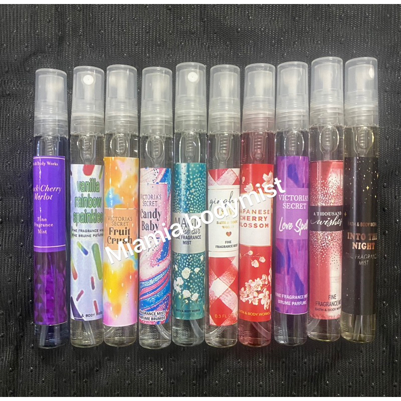 Combo 10 chai xịt thơm toàn thân bodymist 10ml