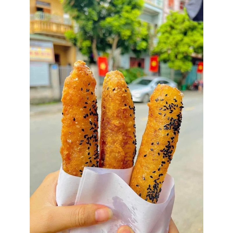 1 kg bột chiên chuối có tặng mè đen công thức bột kinh doanh khi chiên thơm giòn xốp bánh