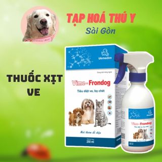 XỊT VE RẬN VIME FRONDOG 250ML | TIÊU DIỆT VE RẬN CHO CHÓ MÈO - Tạp hóa thú y sg