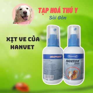 [ 100ml ] Xịt Ve, Rận, Bọ chét HANTOX SPRAY Chó Mèo - Tạp hóa thú ý sg