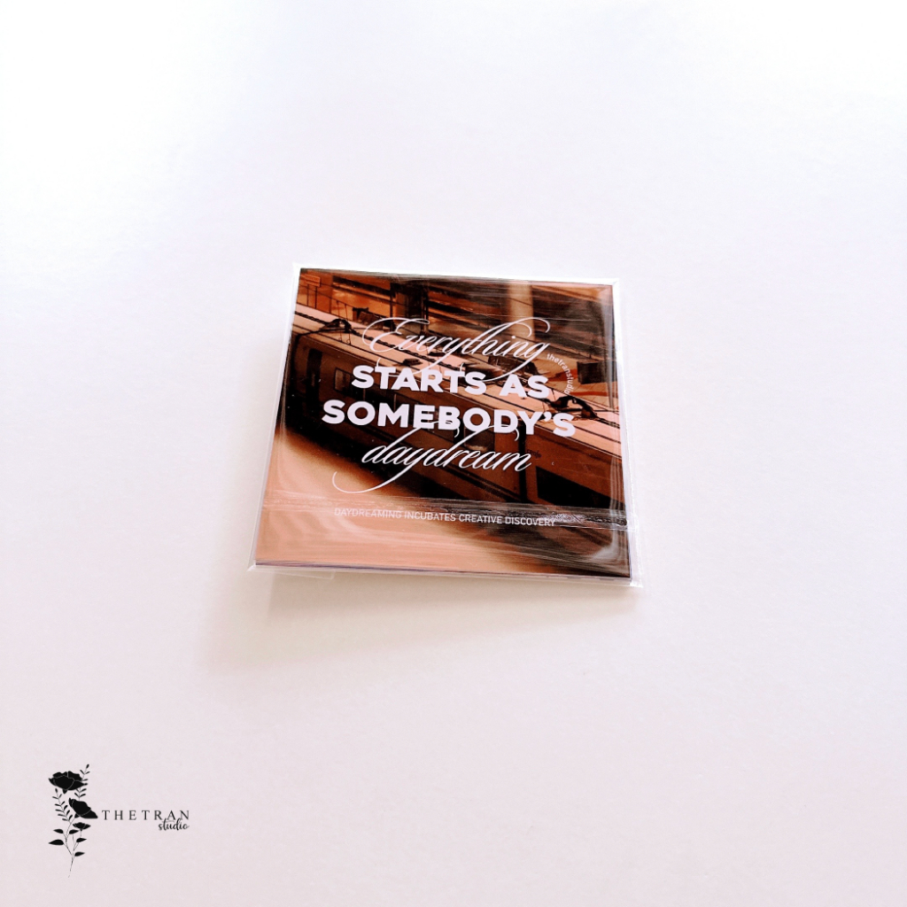 Bộ 6 postcard nghệ thuật vuông 94x94mm decor phòng tường sổ tay / daydream postcard / thetranstudio