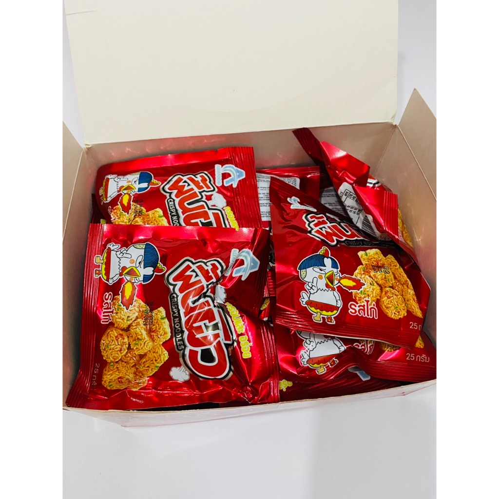 Snack mì tôm Gà Thổi Lửa  giòn vị Gà/Cay Hộp 30 gói