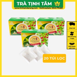 Trà túi lọc cà gai leo giải độc gan Tịnh Tâm hộp 20 túi lọc hỗ trợ hạ men gan và giảm nóng trong người