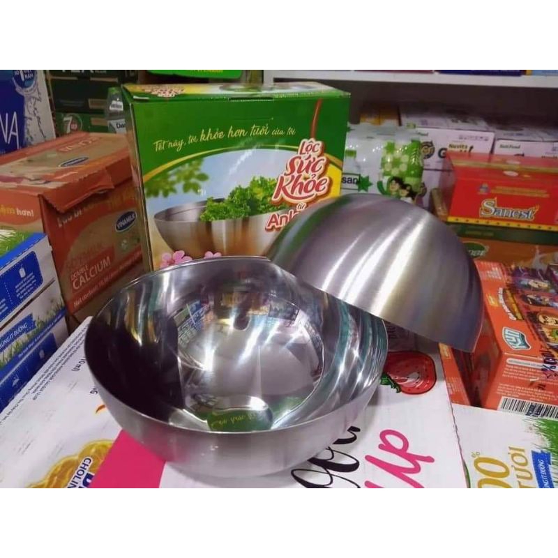 Tô inox 2 lớp 20cm quà từ Anlene