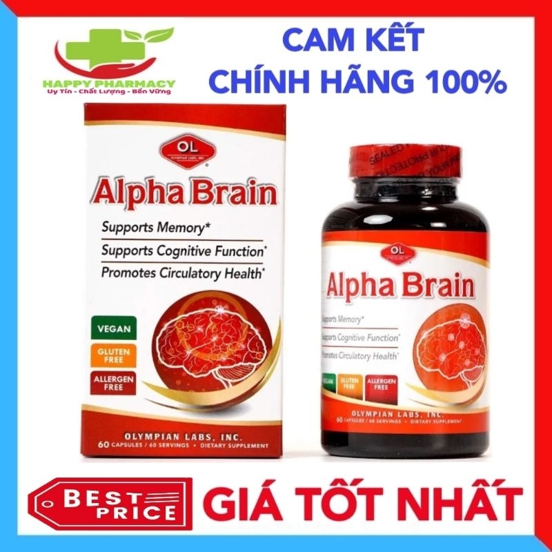 [Chính Hãng] ALPHA BRAIN Bổ Não-Phòng Chống Đột Quỵ-Trung Hòa Gốc Tự Do