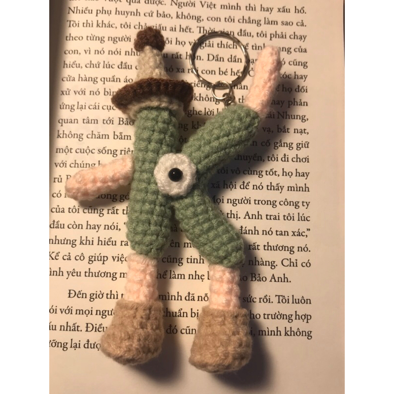 Móc khoá chữ cái len handmade