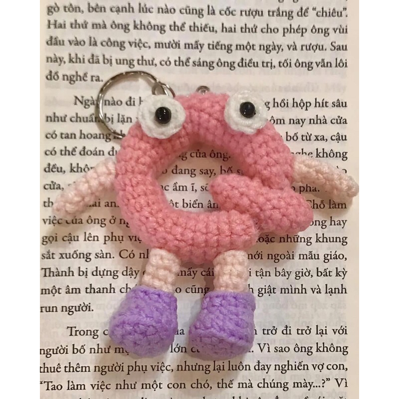 Móc khoá chữ cái len handmade