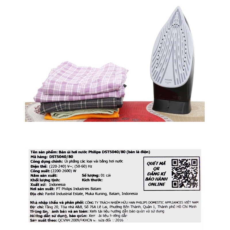 Bàn ủi hơi nước Philips DST5040/80 2600W