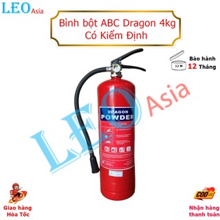 [CÓ TEM KIỂM ĐỊNH PCCC] Bình chữa cháy bột ABC MFZL4 4kg DRAGON Dùng Cho Hộ Gia Đình Đạt Tiêu Chuẩn