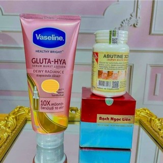 Combo dưỡng trắng da body bạch ngọc liên và vaseline thái lan * 3c3