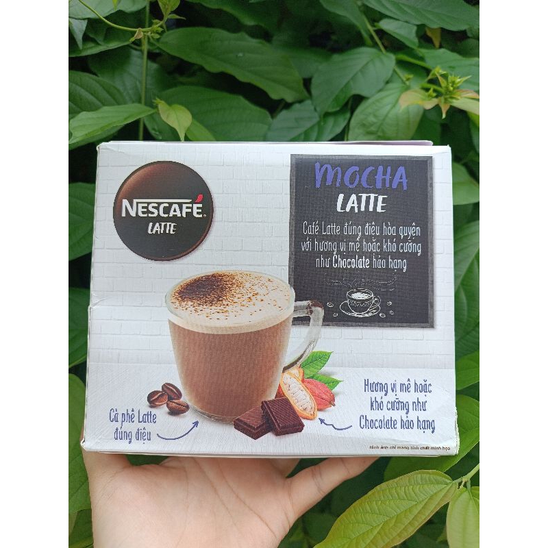 Combo 5 Hộp Cà phê hòa tan Nescafé Latte sữa hạt phỉ _vị hạnh nhân  date mới