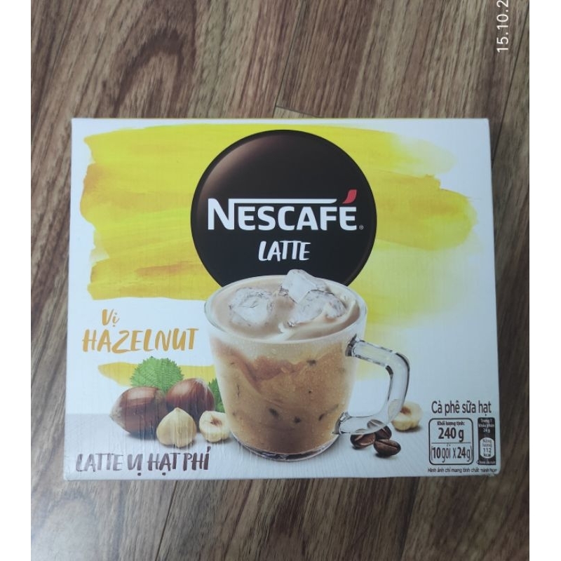 Hộp nescafe latte sữa hạt vị hạnh phỉ