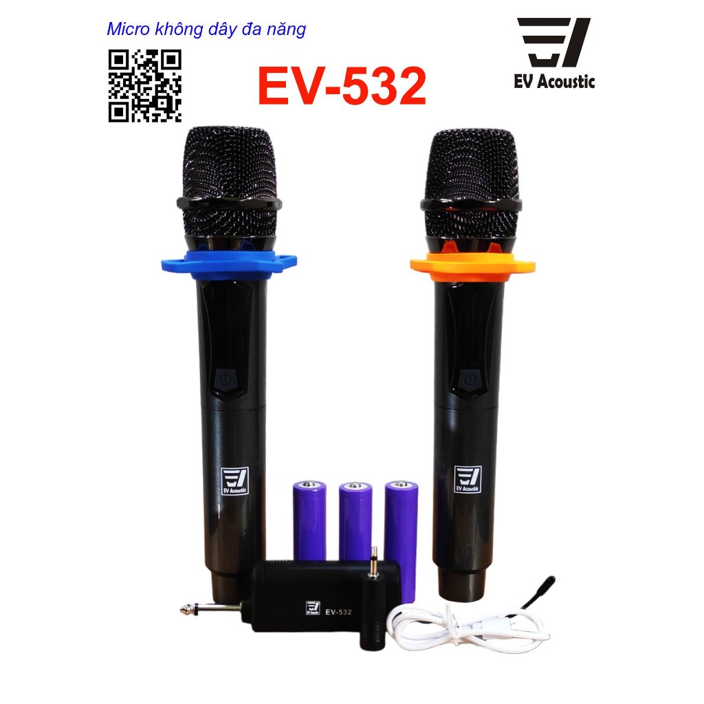 Micro Không Dây Đa Năng ChấT LượNg Cao, Karaoke, KếT NốI Loa Kéo Âm Ly TiệN DụNg, Ev-522, Ev-532, Ev-502